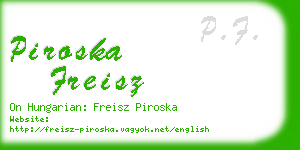 piroska freisz business card